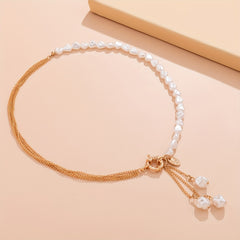 Baroque Faux Pearl Pendant Necklace
