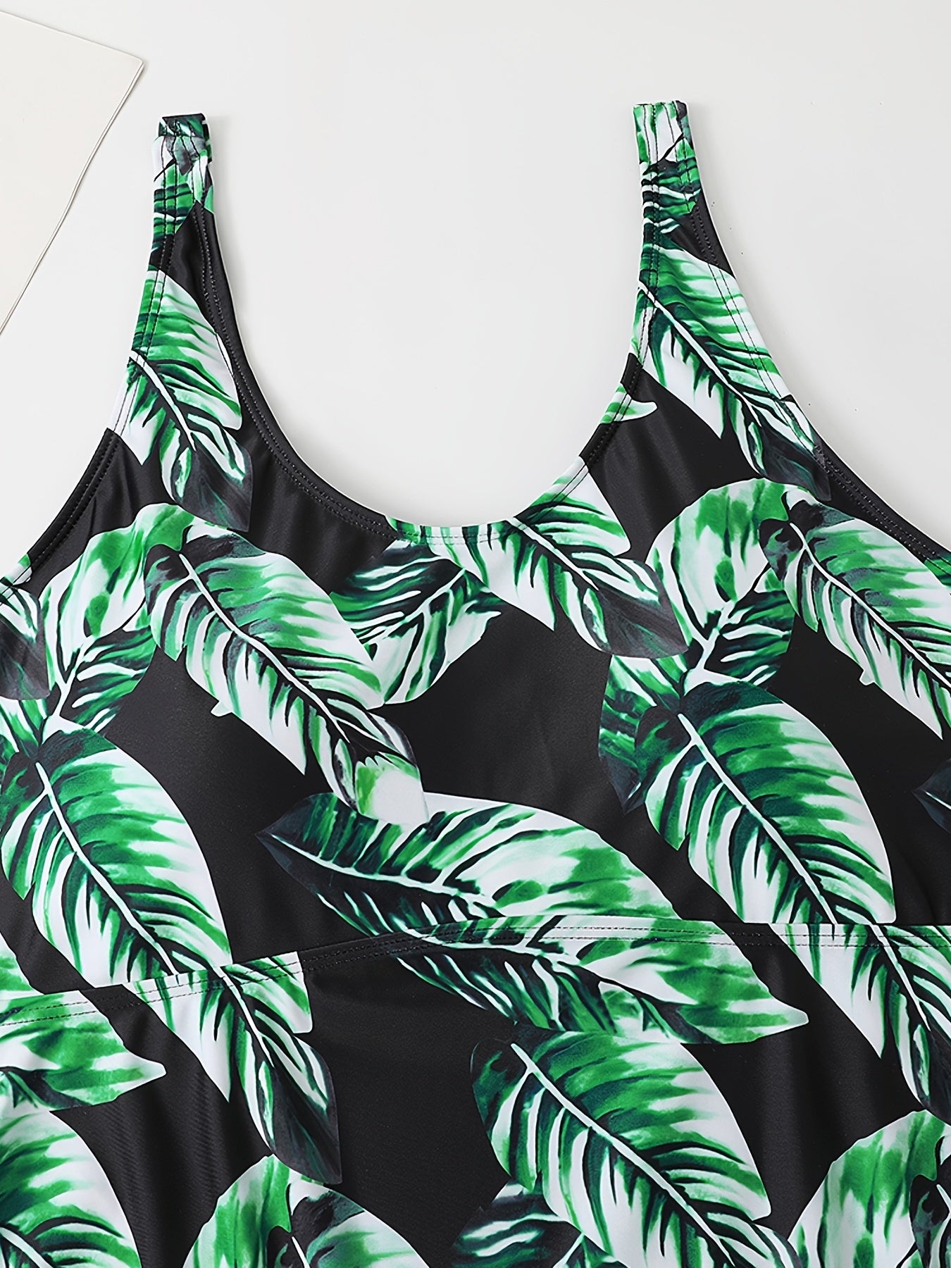 Tropical Print Bikini Set Women's Plus Swimsuit Set