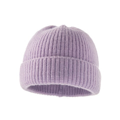 Fleece Beanie Hat Winter Knitted Caps Soft Warm Unisex Beanie Hat