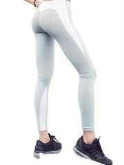  Colorblock High Waisted Running Leggings