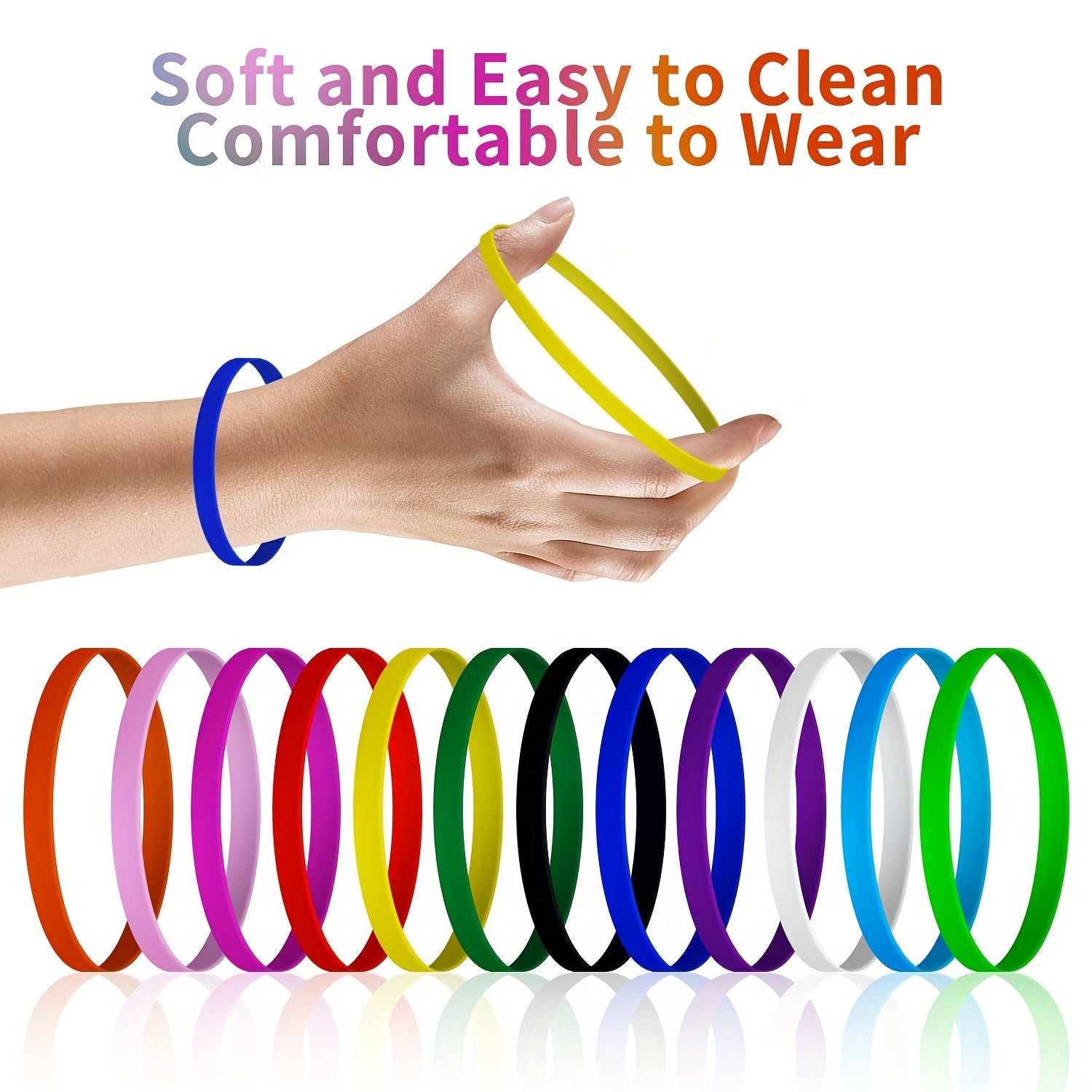 120pcs Silicone Rubber Bracelets for Kids Party Supplies