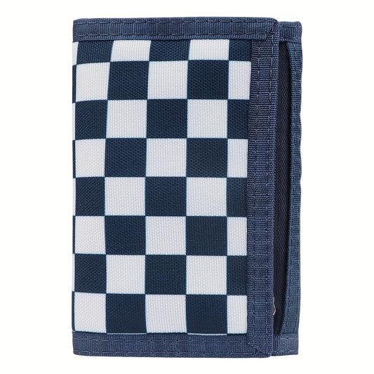Men's Plaid Wallet Casual Coin Purse Soft Bag