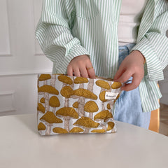 Mushroom Print Makeup Storage Pouch & Toiletry Organizer