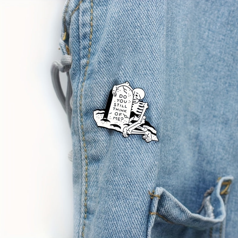 Cartoon Skeleton Brooch For Men