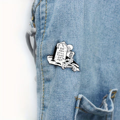 Cartoon Skeleton Brooch For Men