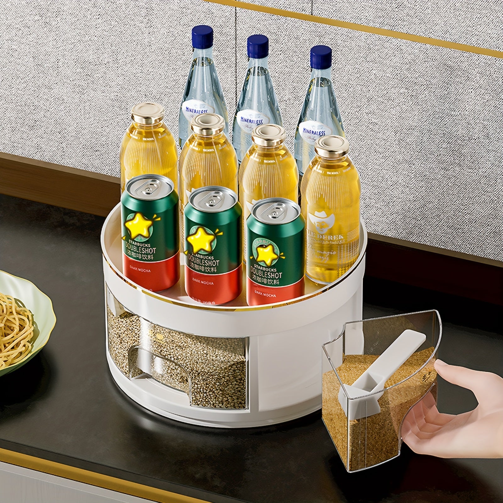 Rotary Seasoning Box Kitchen Storage Soy Sauce Bottle