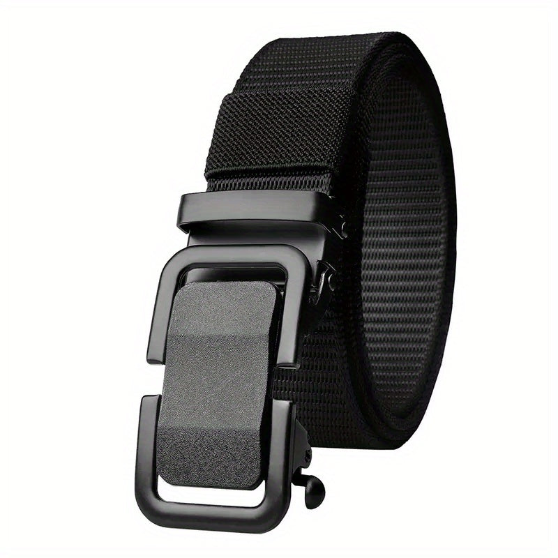 Men's Canvas Belt with Automatic Buckle for Outdoor Work