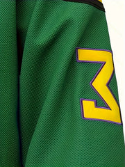 Men's Ice Hockey Green 33 Classic Vintage Embroidered Jersey