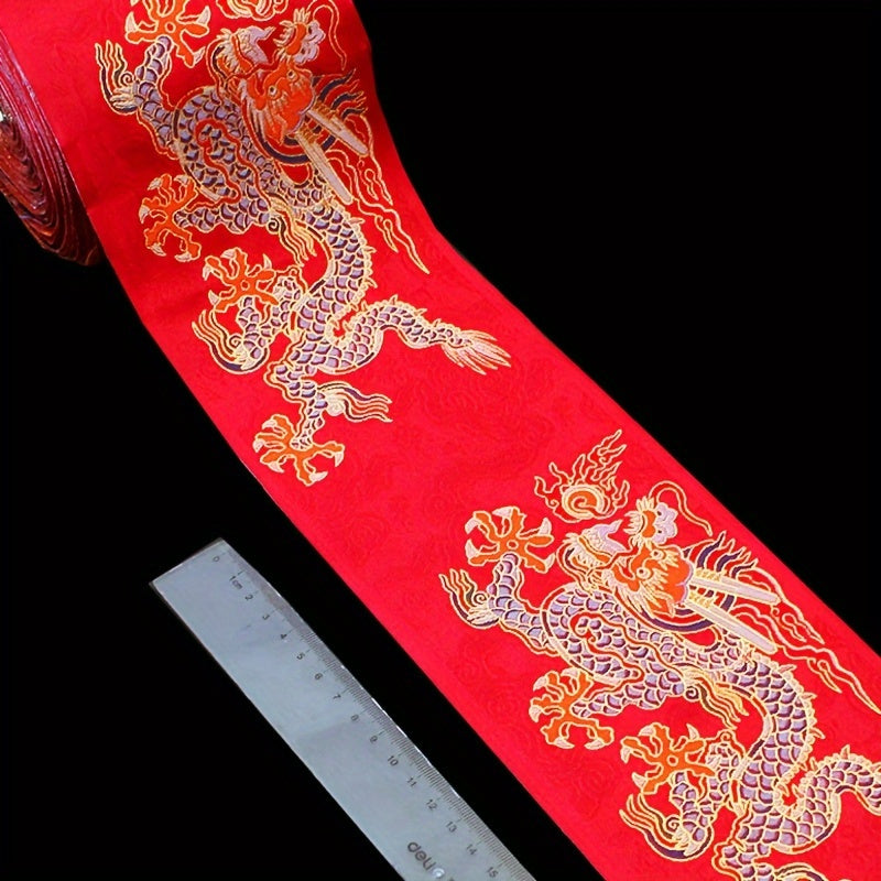 Cloud Bottom Lace Dragon Pattern Jacquard Fabric Ethnic Style Accessories