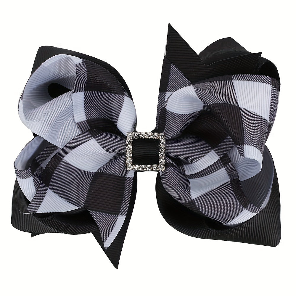 Plaid Bow Hair Clip for Girls
