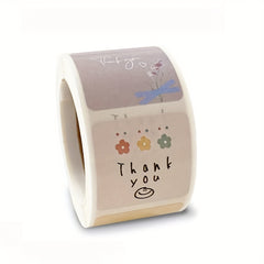 300pcs Cartoon Floral Thank You Stickers for Parties & More