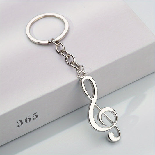 Music Note Metal Keychain Stainless Steel Bag Music Symbol Jewelry