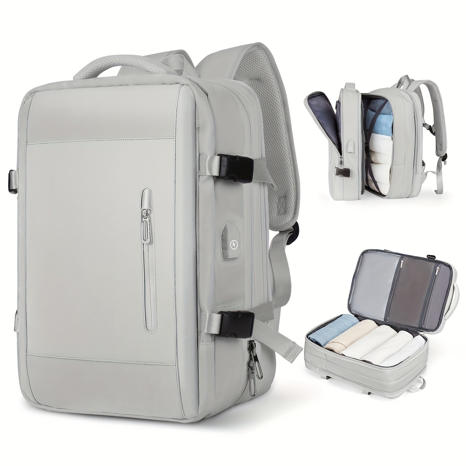 Large Capacity Solid Backpack for Students