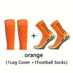 Professional Training Breathable Soccer Socks Set with Leg Cover