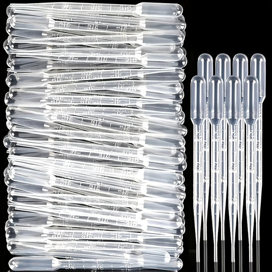 100pcs 3ml Disposable Resin Dropper for DIY Epoxy Jewelry Making