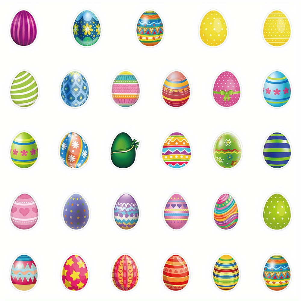 54pcs Easter Vinyl Stickers Reusable Waterproof Decals for Party Decor