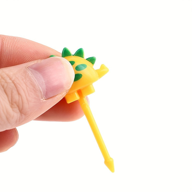 6pcs Dino Fruit Fork Toothpick Decoration Cake Picks Kids Snack Forks