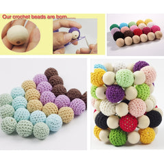 100pcs 20mm Round Wood Beads Unfinished Spacer Natural Craft DIY Art Supplies