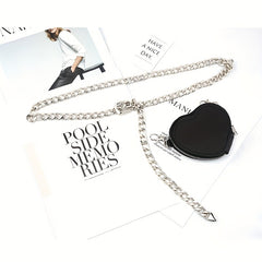 Heart Purse Mini Waist Bag Women Dress Girdle Chain Belt