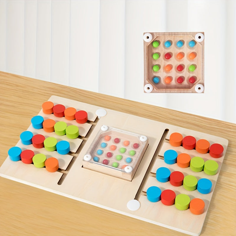 Wooden Logic Game for 2 Players, Improve Classification Cognition