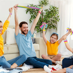 18pcs Vibrant Elastic Dinosaur Toys Colorful Stretchy Silicone Ropes