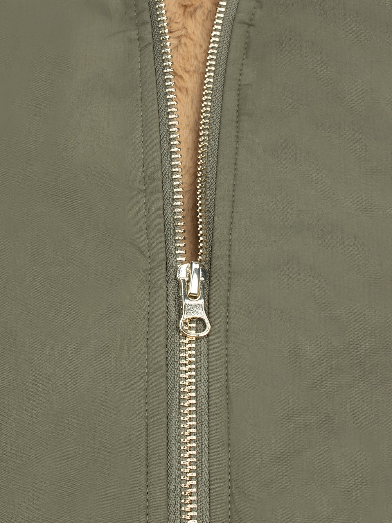 Hooded Full Zipper Coat Warm Mid-length Outerwear
