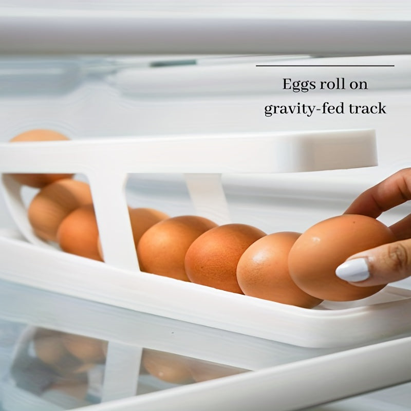 Egg Dispenser 2-Tier Egg Trays Storage Box For Refrigerator