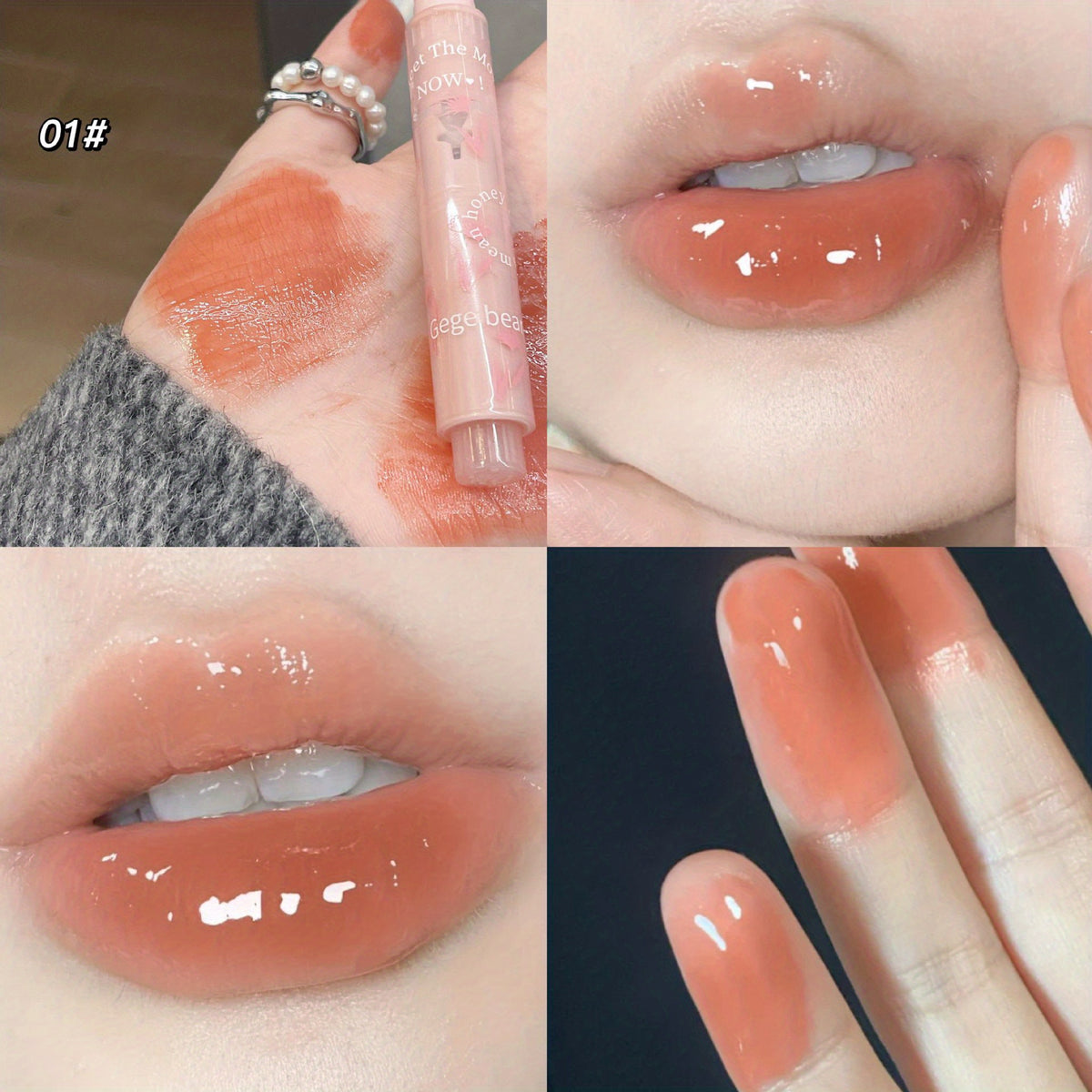 Solid Lip Gloss Lipstick Jelly Love Hydrating Moisturizing Dewy Lip