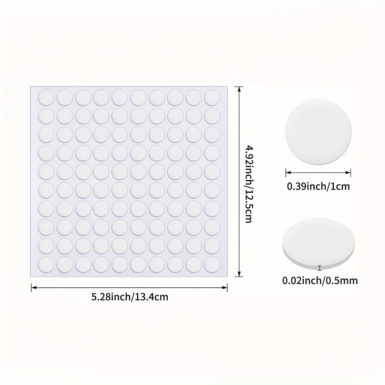 100pcs Double Sided Sticky Stickers Dots Clear Sticky Tack