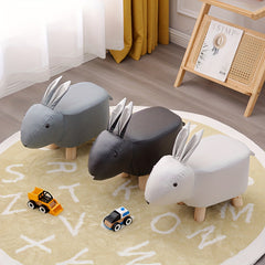 Animal Stools Small Rabbits Solid Wood Stools Cartoon Stools