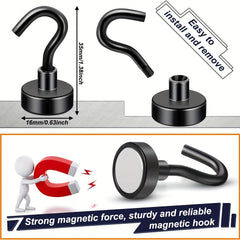 6pcs Magnetic Hook 11 34 KG Strong Neodymium Magnet Hook For Hanging