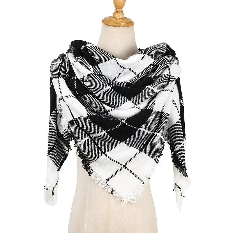 Soft Blanket Scarf Long Shawl for Winter Outdoor Hiking Camping
