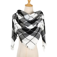 Soft Blanket Scarf Long Shawl for Winter Outdoor Hiking Camping