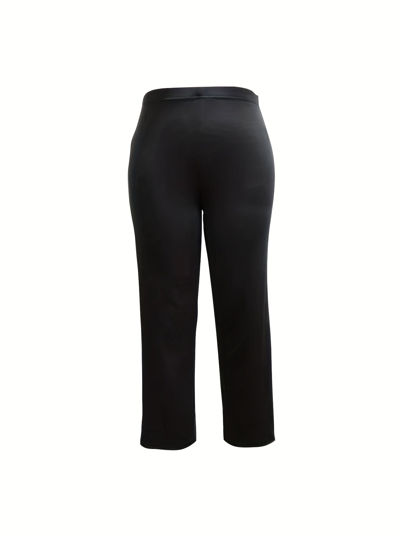  Casual Pants Women's Plus Solid Straight Leg Pants