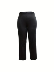  Casual Pants Women's Plus Solid Straight Leg Pants