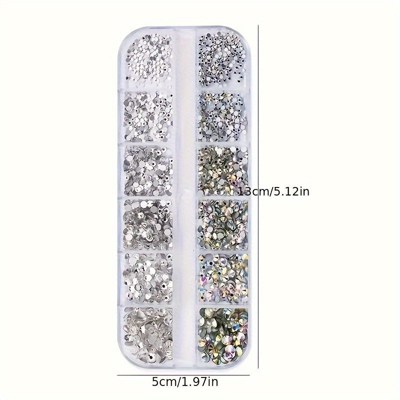 AB Crystal Nail Rhinestones in Mixed Sizes for Nail Art Gemstones