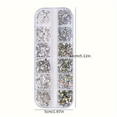 AB Crystal Nail Rhinestones in Mixed Sizes for Nail Art Gemstones