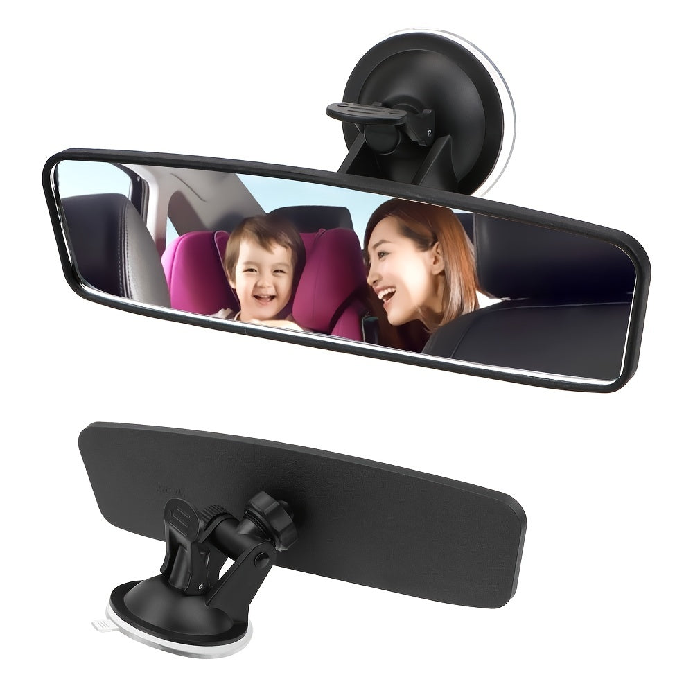 Car Rear Mirror Wide Angle 360 Rotation Suction Cup Interior Rear View Mirror