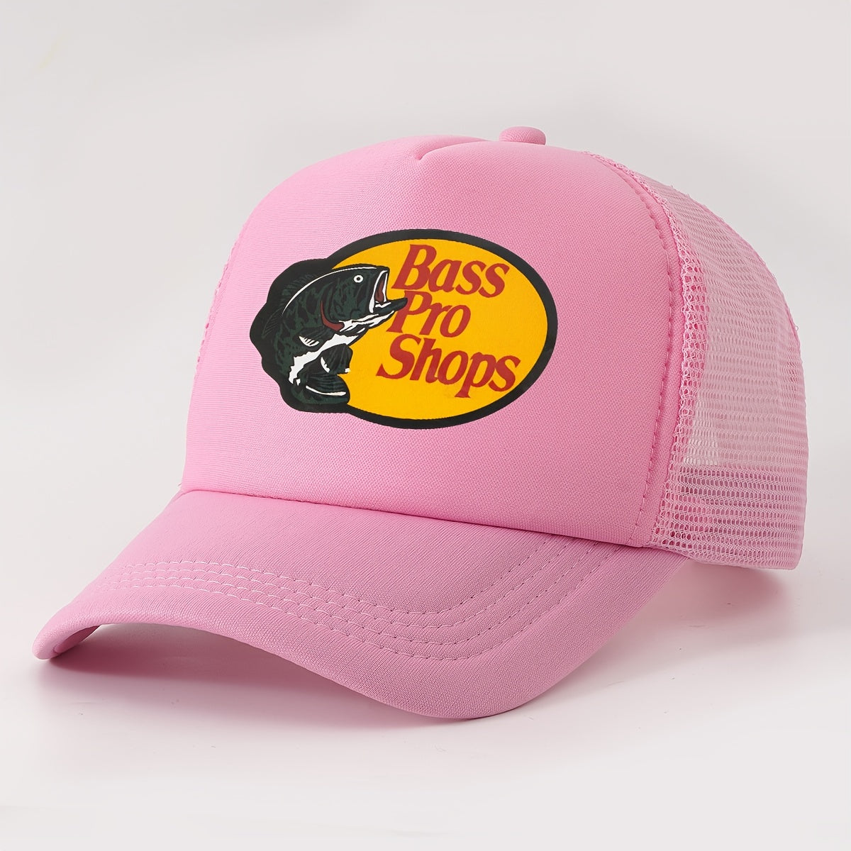 Hip Hop Unisex Mesh Trucker Hat Adjustable Baseball Cap Fish Print Sun Hats