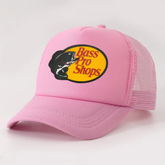 Hip Hop Unisex Mesh Trucker Hat Adjustable Baseball Cap Fish Print Sun Hats