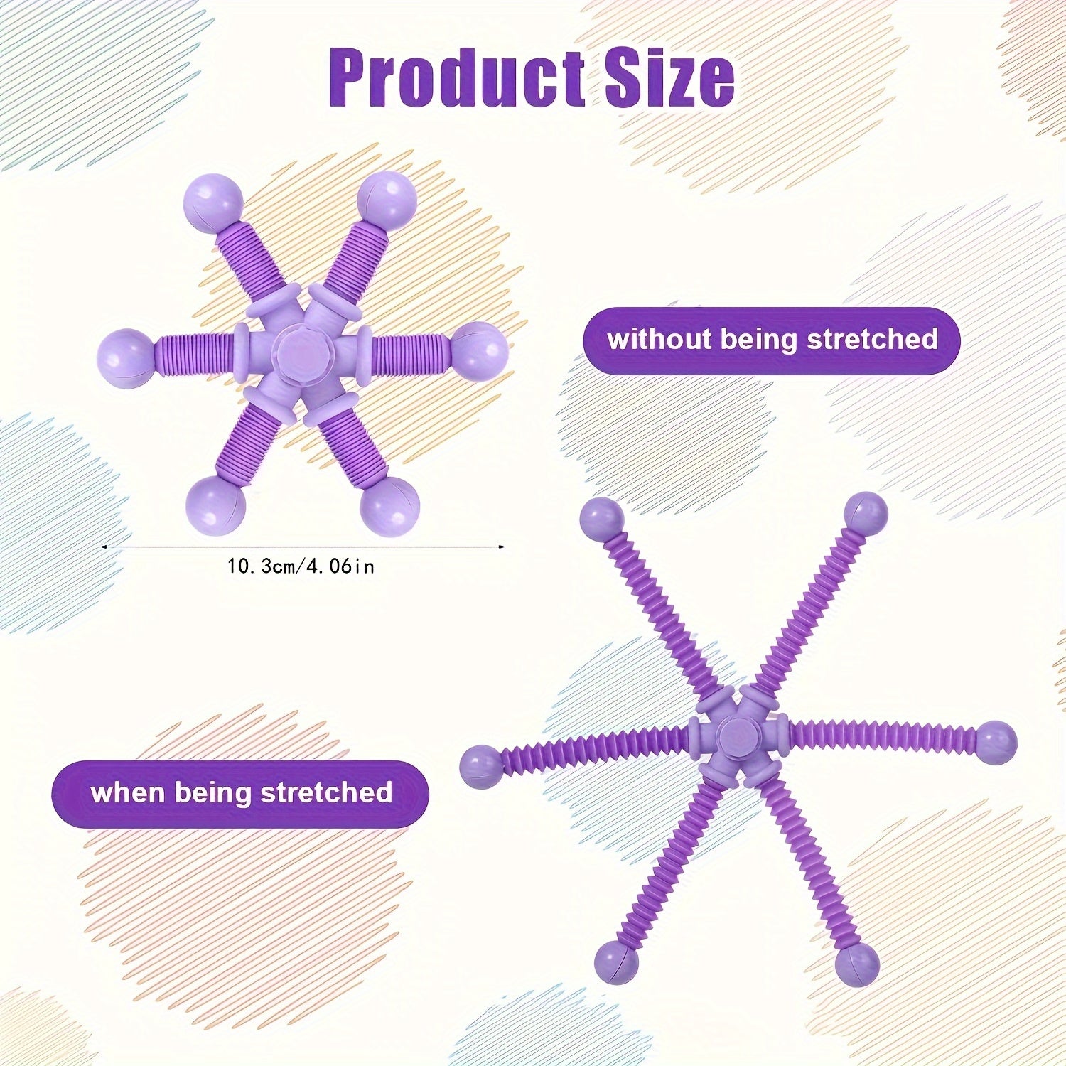 Hexagonal Fidget Spinner Toy with 6 Interlocking Rings Relax Gift