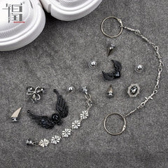 Metal Skull & Wings Shoe Charms for Clogs DIY Accessories