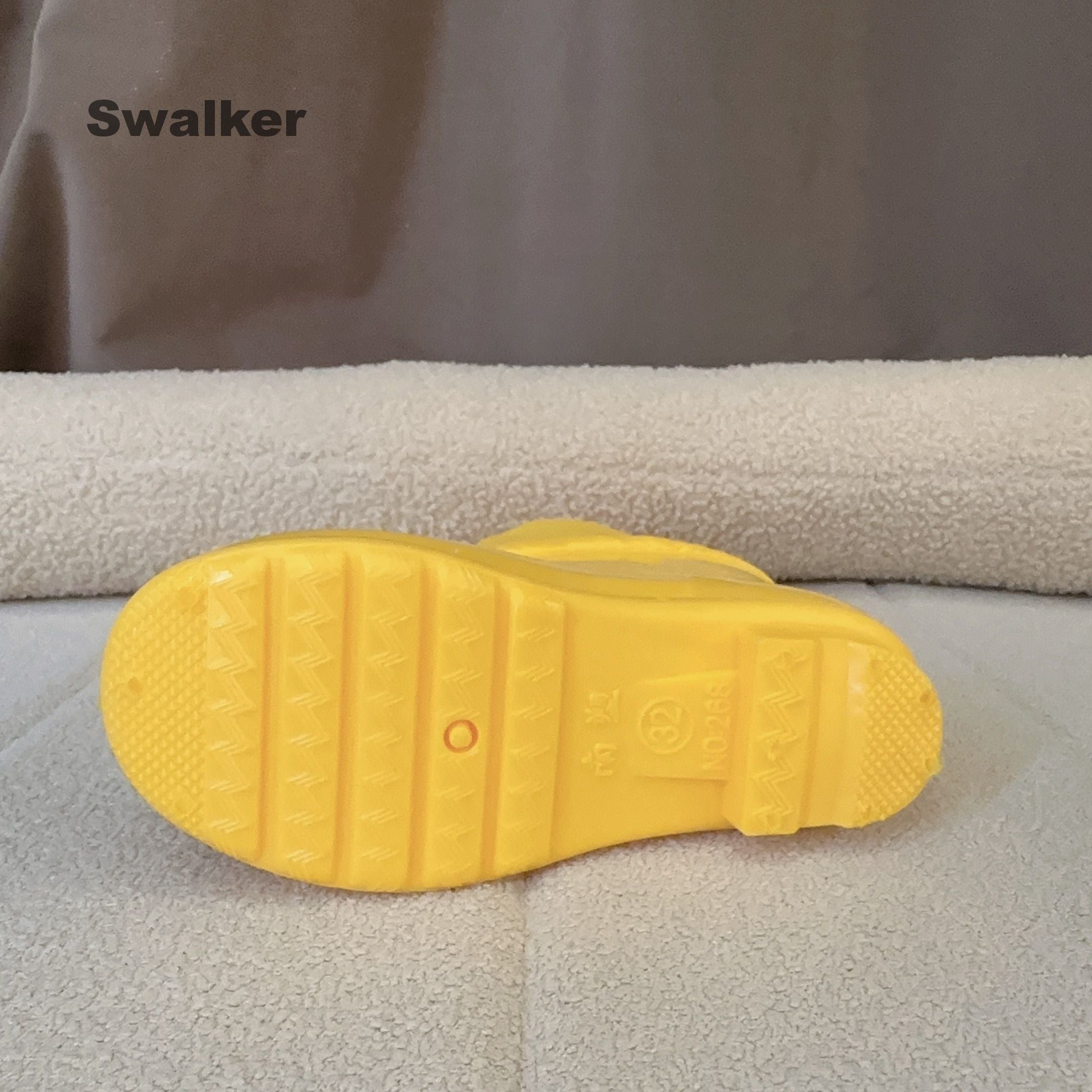 Swalker Star Solid Slip On Rain Boots For Girls Waterproof Non Slip Rain Boots