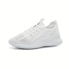Women's Breathable Woven Sneakers Casual Lace Up Outdoor Shoes