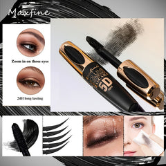 Silk Fiber Mascara Long Lasting Waterproof Non Smudgy Makeup Tool