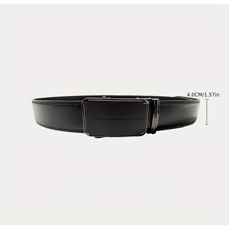 ZDC X12 Men's Leather Belt Automatic Buckle Casual Belt C Step Line 14 Pattern