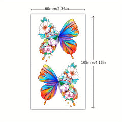 10pcs Waterproof Party Temporary Tattoos - Designs for Shoulders, Legs, Arms