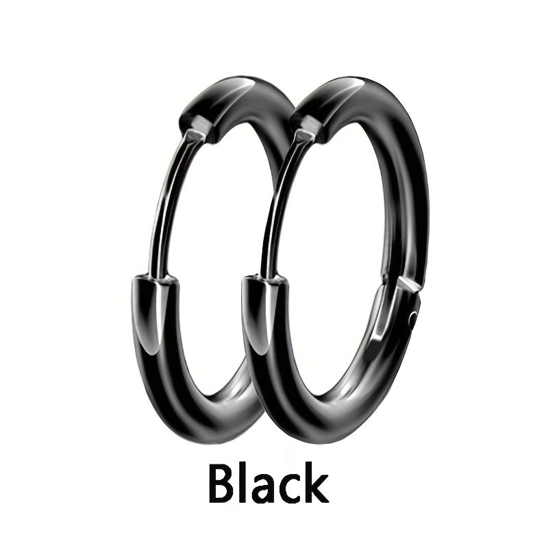 Titanium Steel Coil Earrings 8-16mm