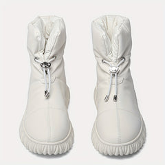Women's Letter Print Lace Up Winter Boots