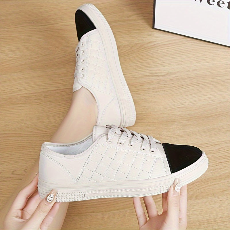 Women's Two Tone Skate Shoes Flat Casual Outdoor Sneakers